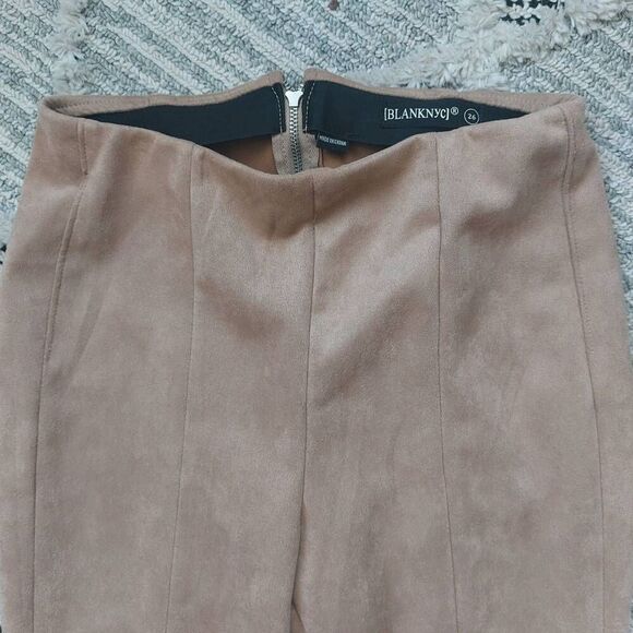 Blank NYC Nordstrom Faux Tan Suede High Rise Pants size 26 NWOT - Picture 5 of 9